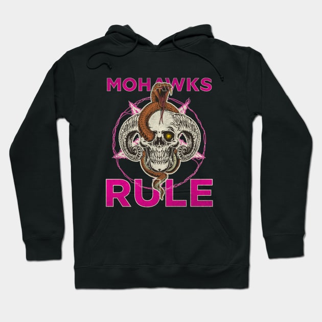 Snake With A Skull Mohawks Punk Rocker Hoodie by Outrageous Flavors